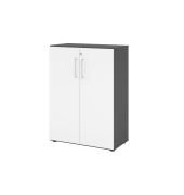 Aktenschrank V9 Advanced V938T3/G/W/BS, abschlie&szlig;bar, 3 OH, wei&szlig;/graphit, 80x110x41,7cm (BxHxT)