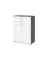 Aktenschrank V9 Advanced V938T3/G/W/BS, abschlie&szlig;bar, 3 OH, wei&szlig;/graphit, 80x110x41,7cm (BxHxT)