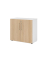 Aktenschrank V9 Advanced V928T2/W/E/BS, abschlie&szlig;bar, 2 OH, eiche/wei&szlig;, 80x74,8x41,7cm (BxHxT)