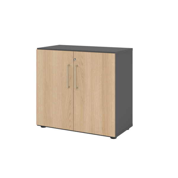 4032062305539 - Flügeltürenschrank V9 Advanced V928T2 G E BS abschließbar 2 OH asteiche graphit 80x748x417cm (BxHxT) 4032062305539 Hammerb