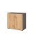 Aktenschrank V9 Advanced V928T2/G/R/BS, abschlie&szlig;bar, 2 OH, asteiche/graphit, 80x74,8x41,7cm (BxHxT)