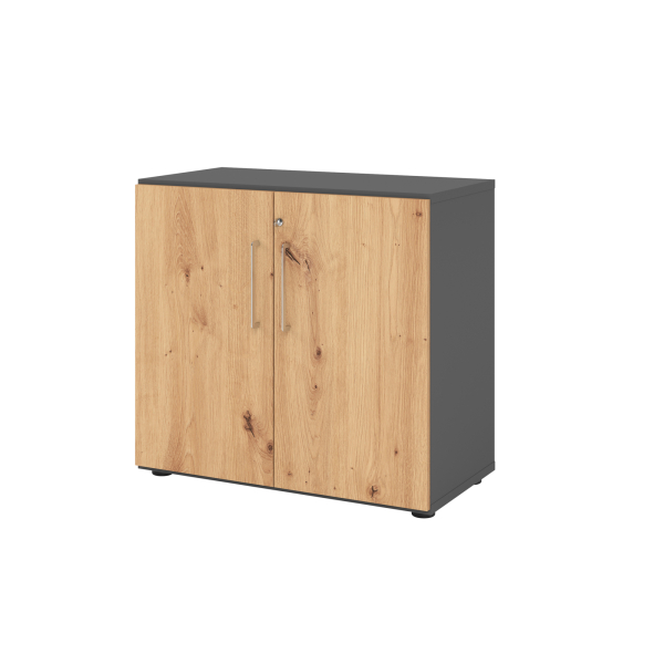 4032062305546 - Flügeltürenschrank V9 Advanced V928T2 G R BS abschließbar 2 OH asteiche graphit 80x748x417cm (BxHxT) 4032062305546 Hammerb