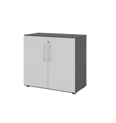 Aktenschrank V9 Advanced V928T2/G/5/BS, abschlie&szlig;bar, 2 OH, grau/graphit, 80x74,8x41,7cm (BxHxT)