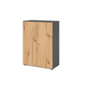 Aktenschrank V9 Advanced V938T3/G/R/BS, abschlie&szlig;bar, 3 OH, asteiche/graphit, 80x110x41,7cm (BxHxT)