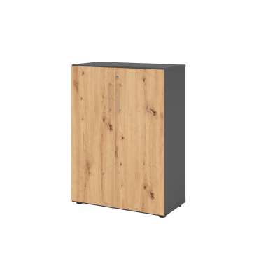 Aktenschrank V9 Advanced V938T3/G/R/BS, abschlie&szlig;bar, 3 OH, asteiche/graphit, 80x110x41,7cm (BxHxT)