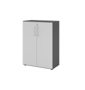 Aktenschrank V9 Advanced V938T3/G/5/BS, abschlie&szlig;bar, 3 OH, grau/graphit, 80x110x41,7cm (BxHxT)