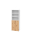 Regalschrank V9 Advanced V968T3/W/R/BS, abschlie&szlig;bar, 6 OH, asteiche/wei&szlig;, 80x215,6x41,7cm (BxHxT)