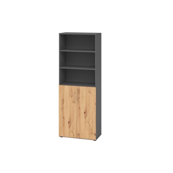4032062305690 - Regalschrank V9 Advanced V968T3 G R BS abschließbar 6 OH asteiche graphit 80x2156x417cm (BxHxT) 4032062305690 Hammerbacher