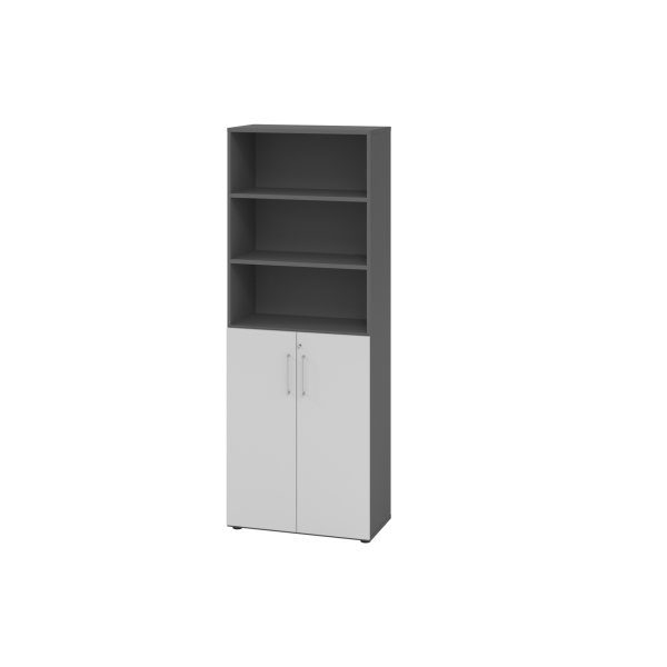 4032062305706 - Regalschrank V9 Advanced V968T3 G 5 BS abschließbar 6 OH grau graphit 80x2156x417cm (BxHxT) 4032062305706 Hammerbacher