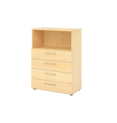 Regalschrank V9 Advanced V938S4/3/3/BS, nein, 3 OH, ahorn, 80x110x41,7cm (BxHxT)