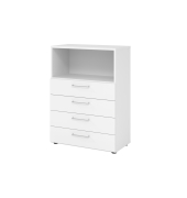 Regalschrank V9 Advanced V938S4/W/W/BS, nein, 3 OH, wei&szlig;, 80x110x41,7cm (BxHxT)