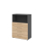 Regalschrank V9 Advanced V938S4/G/E/BS, nein, 3 OH, eiche/graphit, 80x110x41,7cm (BxHxT)