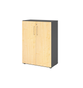 Aktenschrank V9 Advanced V938T3/G/3/BS, abschlie&szlig;bar, 3 OH, ahorn/graphit, 80x110x41,7cm (BxHxT)