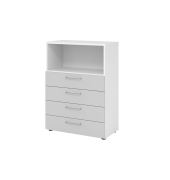 Regalschrank V9 Advanced V938S4/W/5/BS, nein, 3 OH, grau/wei&szlig;, 80x110x41,7cm (BxHxT)