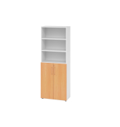 Regalschrank V9 Advanced V968T3/W/6/BS, abschlie&szlig;bar, 6 OH, buche/wei&szlig;, 80x215,6x41,7cm (BxHxT)
