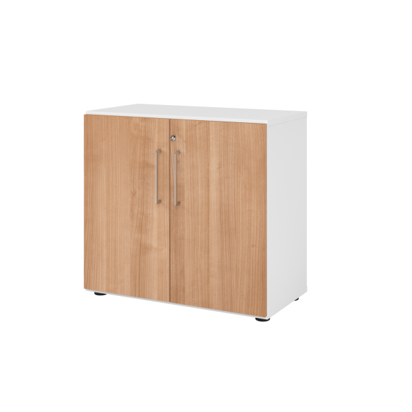 4032062324837 - Flügeltürenschrank V9 Advanced V928T2 W N BS abschließbar 2 OH nussbaum weiß 80x748x417cm (BxHxT) 4032062324837 Hammerbach