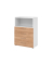 Regalschrank V9 Advanced V938S4/W/N/BS, nein, 3 OH, nussbaum/wei&szlig;, 80x110x41,7cm (BxHxT)