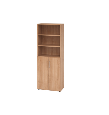Regalschrank V9 Advanced V968T3/N/N/BS, abschlie&szlig;bar, 6 OH, nussbaum, 80x215,6x41,7cm (BxHxT)