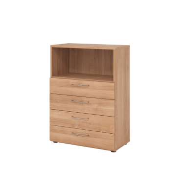 Regalschrank V9 Advanced V938S4/N/N/BS, nein, 3 OH, nussbaum, 80x110x41,7cm (BxHxT)