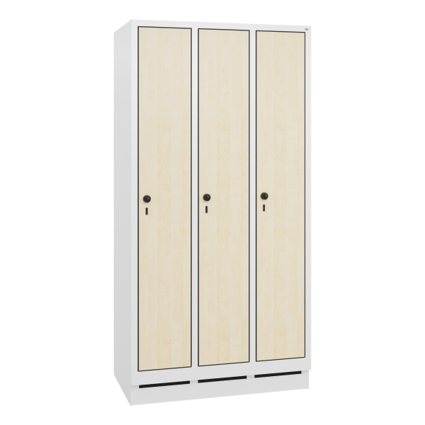 4069361584594 - C+P Spind Evolo 48020-30S11261 3Abteile ws ah 4069361584594 CP-Möbel