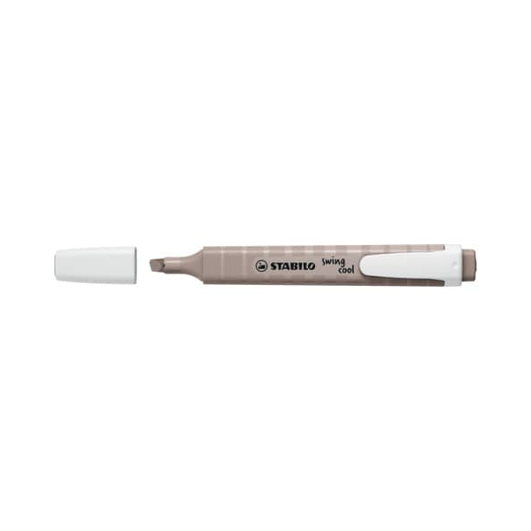 10 Stück Stabilo Textmarker STABILO swing cool NatureCOLORS, 275/193, warmgrau, 1+4mm Keilspitze 4006381618335 Stabilo