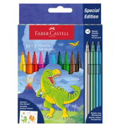 Faserschreiberetui 10+3ST Dino sortiert