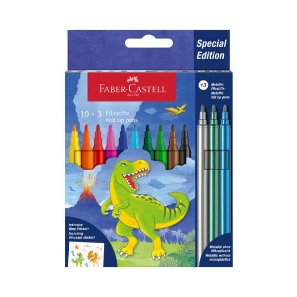 4005405542144 - AKTION FABER-CASTELL Dino Filzstifte farbsortiert 10 St + GRATIS Dinosticker 4005405542144 - AKTION FABER-CASTELL Dino Filzstifte farbsortiert 10 St + GRATIS Dinosticker