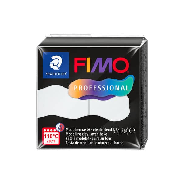 6 Stück Staedtler Modelliermasse Fimo weiß 4007817163535 Staedtler 60 Gramm