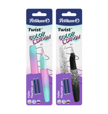 Füllhalter M Twist sortiert + 2TP