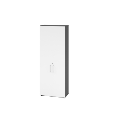 Aktenschrank V9 Advanced V968T6/G/W/BS, abschlie&szlig;bar, 6 OH, wei&szlig;/graphit, 80x215,6x41,7cm (BxHxT)