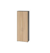 Aktenschrank V9 Advanced V968T6/G/E/BS, abschlie&szlig;bar, eiche/graphit, 80x215,6x41,7cm (BxHxT)