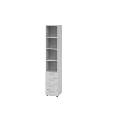 Regalschrank V9 Advanced V964S4/5/5/BS, nein, 6 OH, grau, 40x215,6x41,7cm (BxHxT)