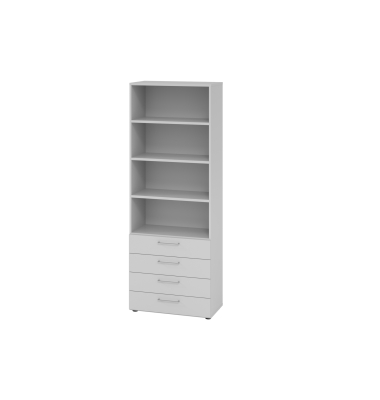 Regalschrank V9 Advanced V968S4/5/5/BS, nein, 6 OH, grau, 80x215,6x41,7cm (BxHxT)