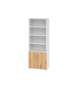Regalschrank V9 Advanced V968T2/W/R/BS, abschlie&szlig;bar, 6 OH, asteiche/wei&szlig;, 80x215,6x41,7cm (BxHxT)