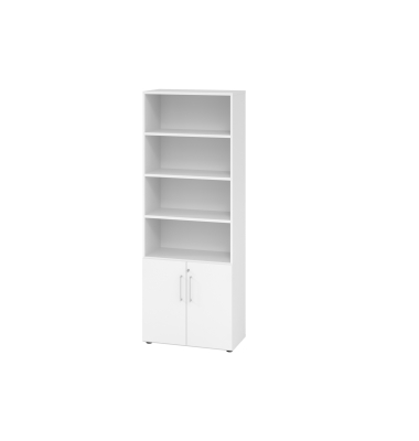Regalschrank V9 Advanced V968T2/W/W/BS, abschlie&szlig;bar, 6 OH, wei&szlig;, 80x215,6x41,7cm (BxHxT)