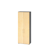 Aktenschrank V9 Advanced V968T6/G/3/BS, abschlie&szlig;bar, 6 OH, ahorn/graphit, 80x215,6x41,7cm (BxHxT)