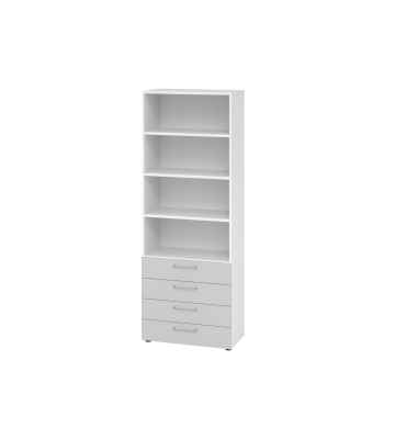 Regalschrank V9 Advanced V968S4/W/5/BS, nein, 6 OH, grau/wei&szlig;, 80x215,6x41,7cm (BxHxT)