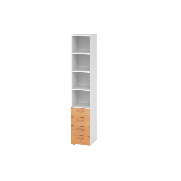 4032062324554 - Regalschrank V9 Advanced V964S4 W 6 BS nein 6 OH buche weiß 40x2156x417cm (BxHxT) 4032062324554 Hammerbacher