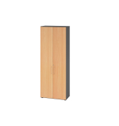 Aktenschrank V9 Advanced V968T6/G/6/BS, abschlie&szlig;bar, buche/graphit, 80x215,6x41,7cm (BxHxT)