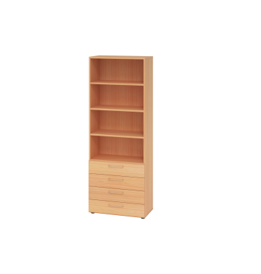 Regalschrank V9 Advanced V968S4/6/6/BS, nein, 6 OH, buche, 80x215,6x41,7cm (BxHxT)