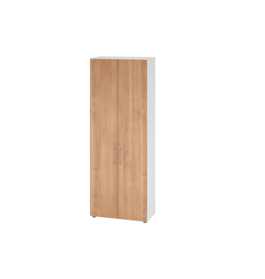 Aktenschrank V9 Advanced V968T6/W/N/BS, abschlie&szlig;bar, 6 OH, nussbaum/wei&szlig;, 80x215,6x41,7cm (BxHxT)