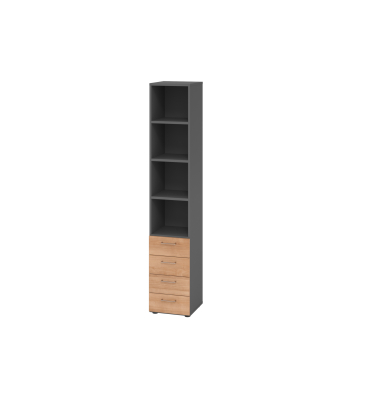 Regal 6OH 4Schübe gp/Nussbaum