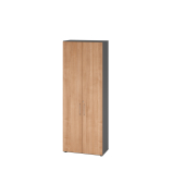 Aktenschrank V9 Advanced V968T6/G/N/BS, abschlie&szlig;bar, 6 OH, nussbaum/graphit, 80x215,6x41,7cm (BxHxT)