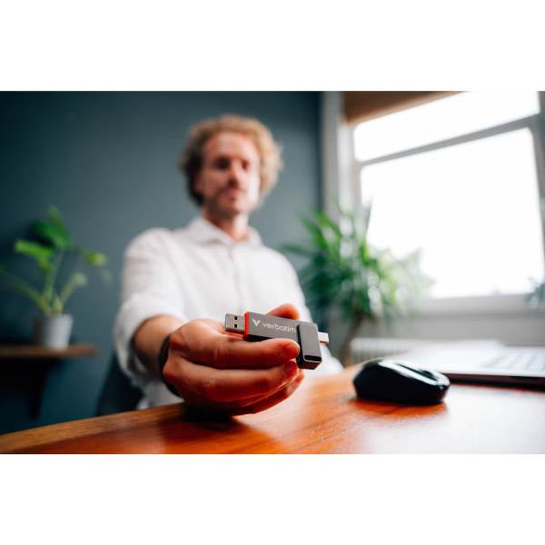 0023942320401 - USB-Stick Dual QuickStick 32040 grau USB-C USB-A 128 GB 0023942320401 Verbatim