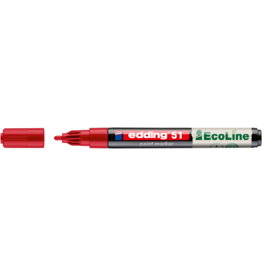Lackmarker EcoLine, 4-51-002, Stift, rot, 1-2mm Rundspitze