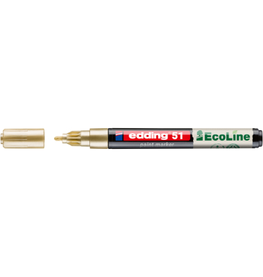 Lackmarker EcoLine, 4-51-053, Stift, gold, 1-2mm Rundspitze