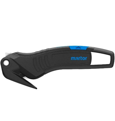 Sicherheitsmesser SECUMAX 320, für: Rechts-/Linkshänder, schwarz/cyan