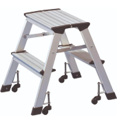 Klapptritt 215 1 Mobile, 2x 2 Stufen, silber, Aluminium