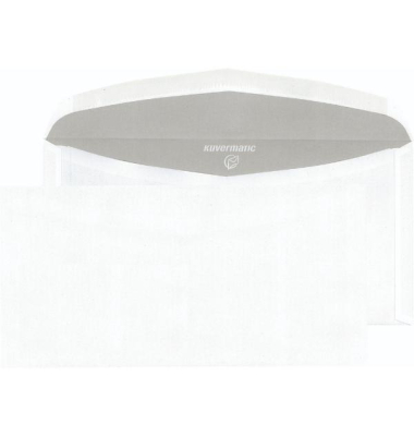 Kuvertierhüllen 30005343, Din Lang+ (C6/5), 229x114mm, ASK, ohne Fenster, nassklebend, 80g, weiß