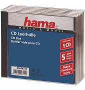 CD/DVD-Leerhülle JewelCase klar/sw f.1 CD/DVD